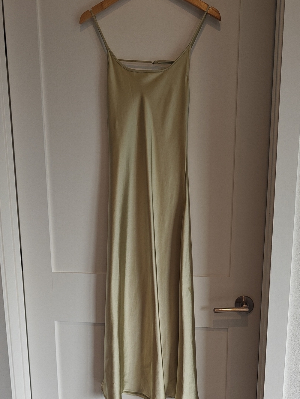 Zara Olive Green Slip Maxi Dress